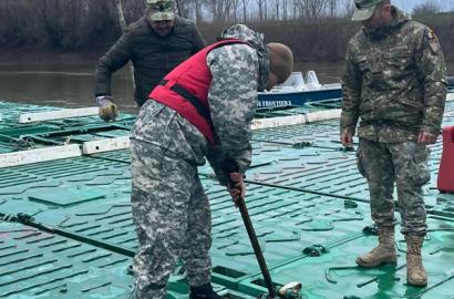Geniștii militari au intervenit la PTF Leova–Bumbăta