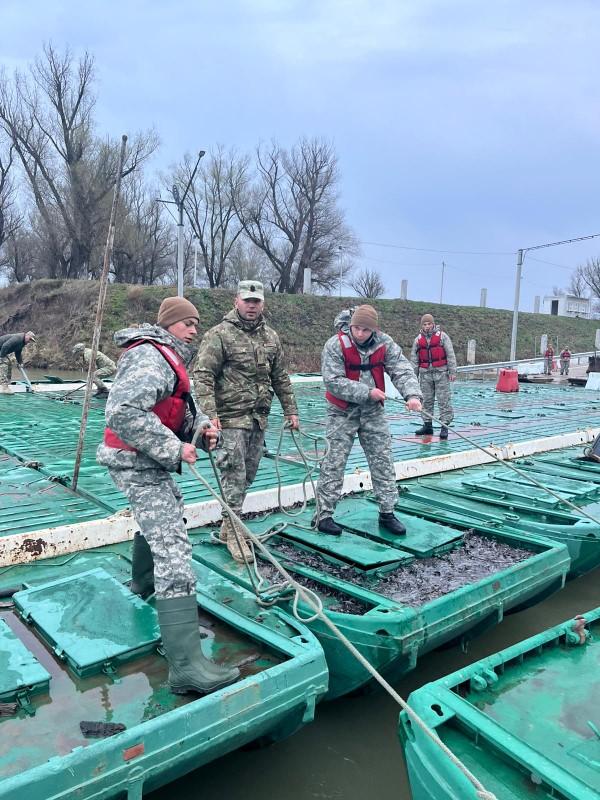 Geniștii militari au intervenit la PTF Leova–Bumbăta